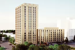 A rendering of the new student housing expansion.