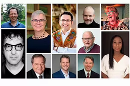 Photo collage of 12 people