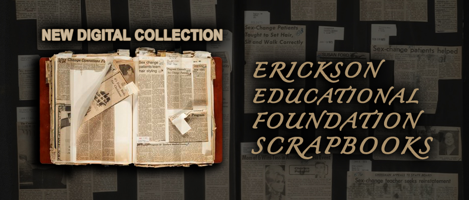 big scrapbook filled with newspaper clippings