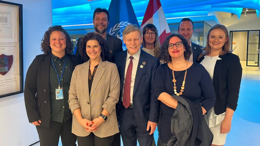 Group picture at the reception at Canada House hosted by Bob Rae, Canadian Ambassador for the United Nations