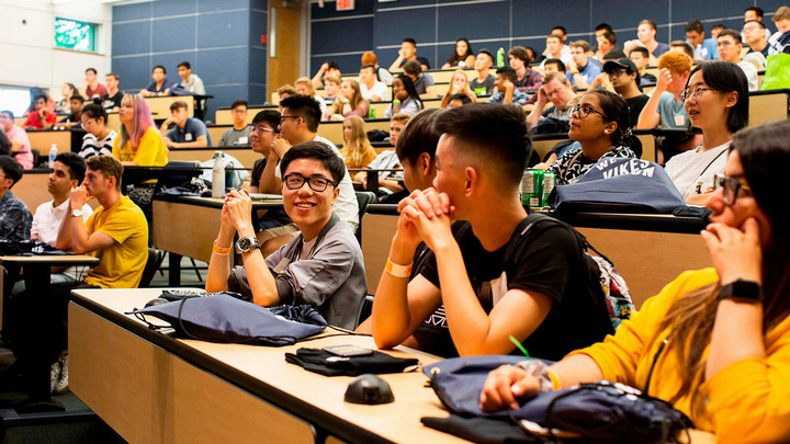 A classroom full of students