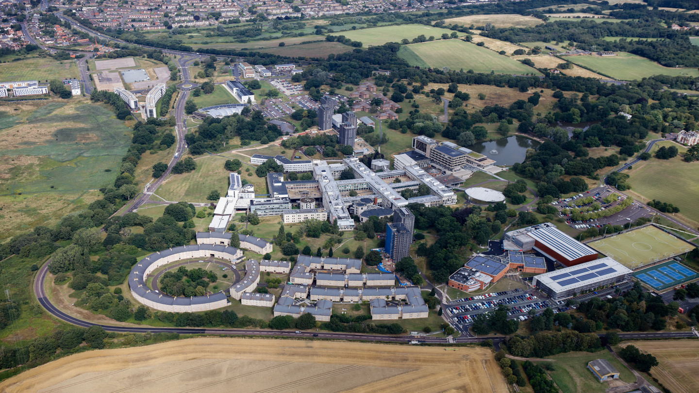 aerial view of Essex campus