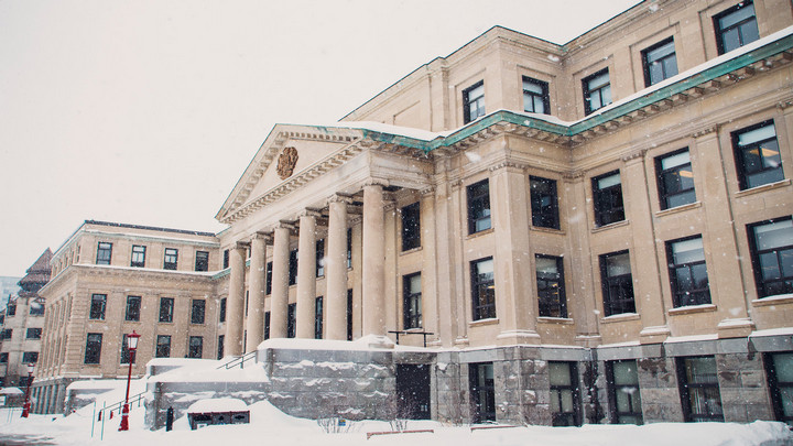 University of Ottawa campus covered in snow