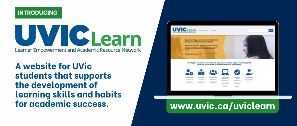 image of website and content for UVicLearn