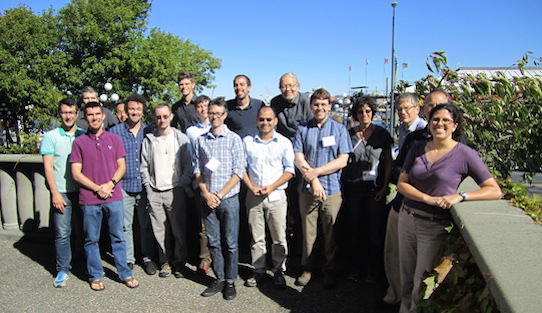 Participants at the Intensity Frontier Workshop in Victoria (2014)