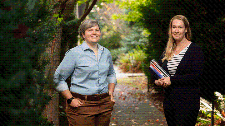 Picture of UVic professors Theone Paterson and Brianna Turner