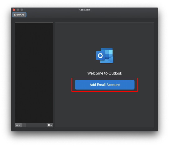outlook for mac welcome screen