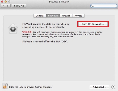 Encrypt a disk using FileVault 2: Mac - University of Victoria