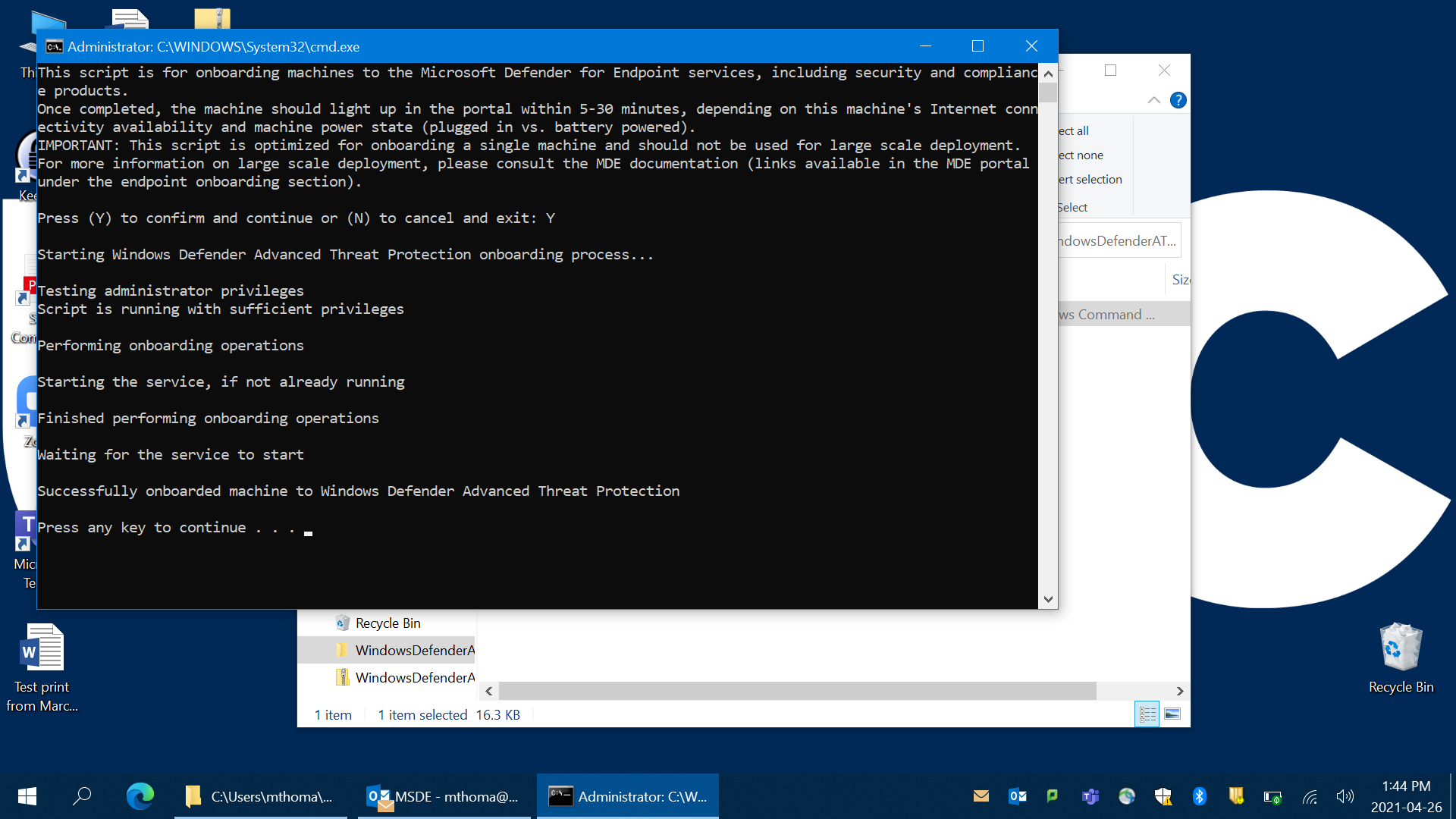 Install Microsoft Defender for Endpoint: Windows - University of Victoria