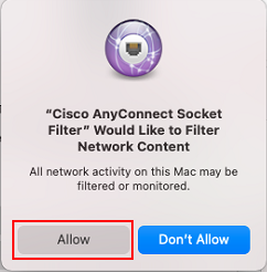cisco anyconnect socket filter