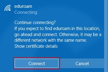Connect to eduroam: Windows 10 - University of Victoria