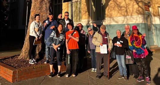 201 students and work study staff after an outing with Historic Walking Tours.